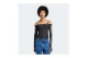 Adidas Originals Lace Bardot Γυναικεία Μακρυμάνικη Μπλούζα Μαύρη, Λευκή