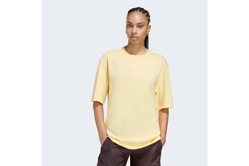 Adidas Originals Essentials Boyfriend Γυναικείο Κοντομάνικο T-Shirt Κίτρινο