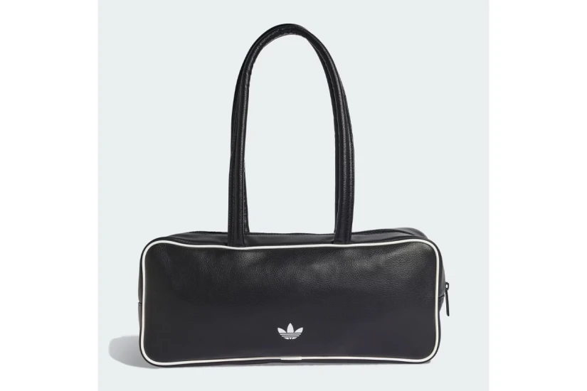 Adidas Originals Adicolor Elongated Airliner Γυναικεία Τσάντα Ώμου-Χειρός Μαύρη, Λευκή