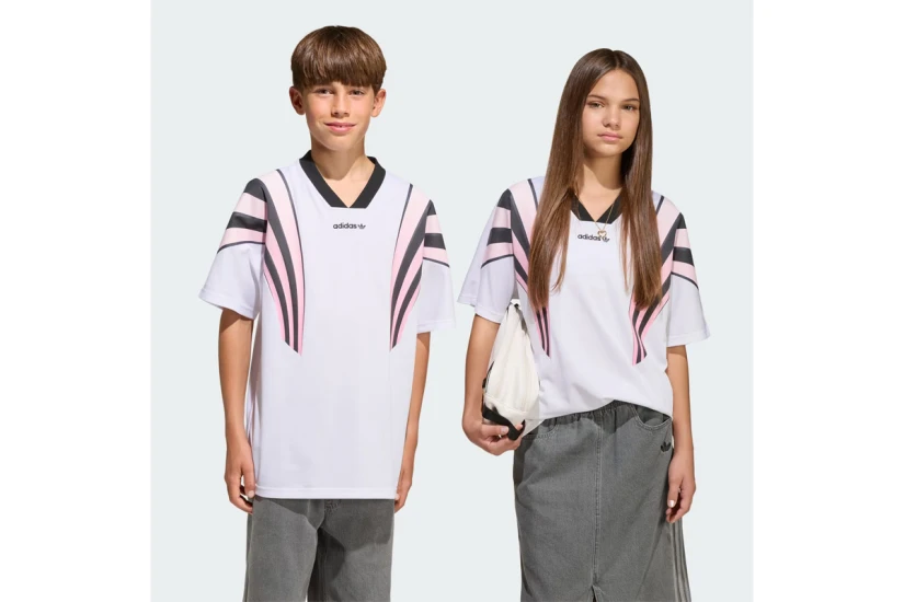 Adidas Originals Santiago Loose Batwing Παιδικό Κοντομάνικο T-Shirt Λευκό, Ροζ, Μαύρο