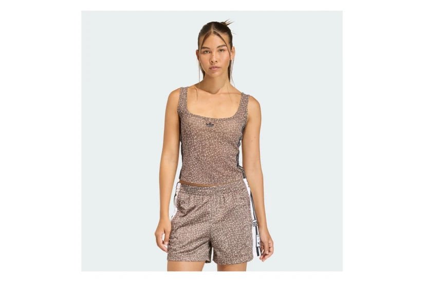 Adidas Originals Allover Print Γυναικεία Αμάνικη Μπλούζα Λεοπάρ