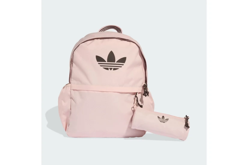 Adidas Originals Unisex Backpack με Κασετίνα Ροζ, Καφέ 18L