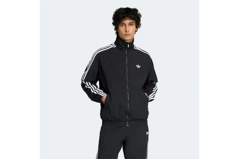 Adidas Originals Firebird Woven Ανδρική Ζακέτα Nylon Μαύρη, Λευκή