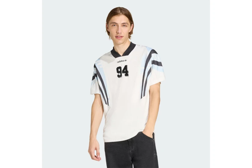 Adidas Originals Santiago Aop Infill Ανδρική Φανέλα Λευκή, Μαύρη, Γαλάζια