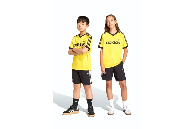 Adidas Originals 3-Stripes Παιδική Αθλητική Βερμούδα Μαύρη, Λευκή