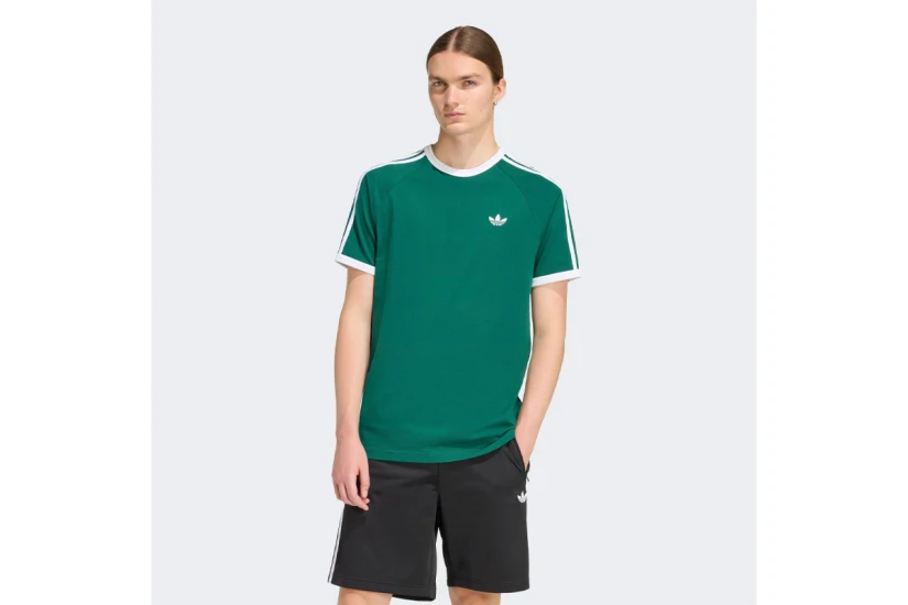 Adidas Originals 3-Stripes Ανδρικό Κοντομάνικο T-Shirt Πράσινο, Λευκό
