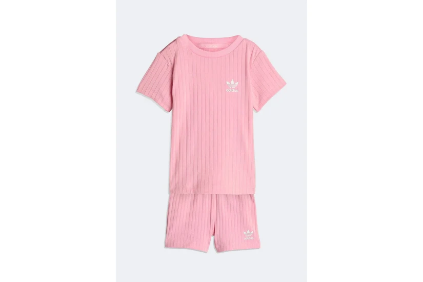 Adidas Originals Βρεφικό - Παιδικό Σετ Κοντομάνικη Μπλούζα - Σορτς Ροζ