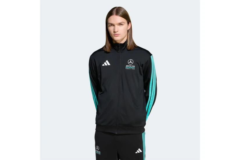 Adidas Mercedes - AMG Petronas Formula 1 Ανδρική Πολυεστερική Ζακέτα Μαύρη, Τυρκουάζ, Λευκή