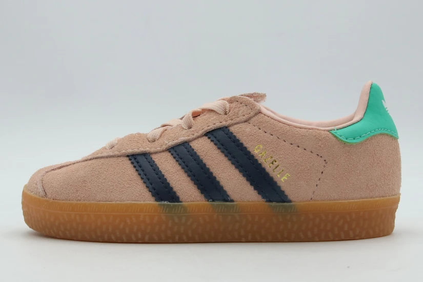 Adidas Originals Gazelle Comfort Closure Elastic Laces Βρεφικά Sneakers Ροζ, Μπλε Σκούρο, Πράσινα, Καφέ
