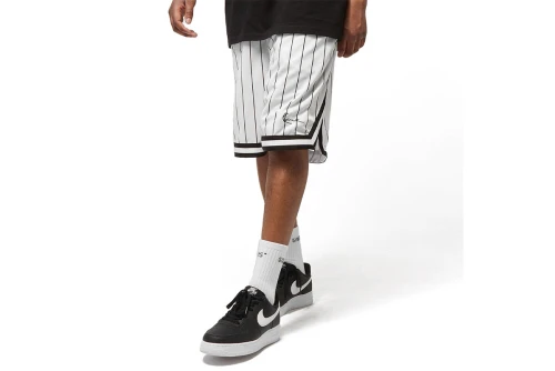 Karl Kani Small Signature Pinstripe Mesh Βερμούδα Αθλητική Ανδρική (KM-PS011-002-02 WHITE-BLACK)