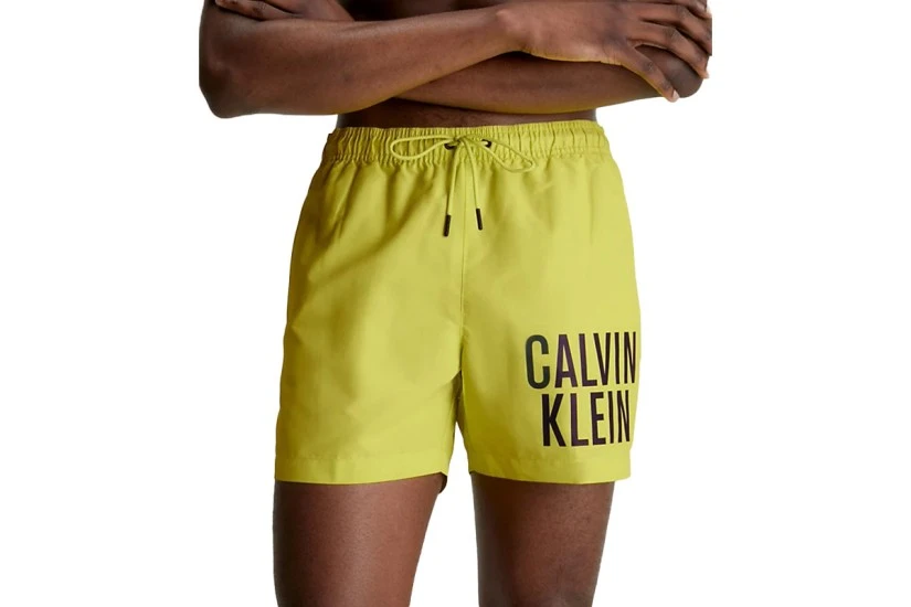 Calvin Klein Drawstring Ανδρικό Μαγιό Σορτς Κίτρινο Φλούο