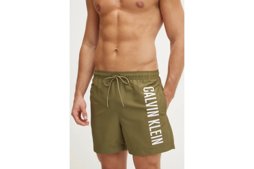 Calvin Klein Μεσαίου Μήκους Μαγιό Σορτς Λαδί
