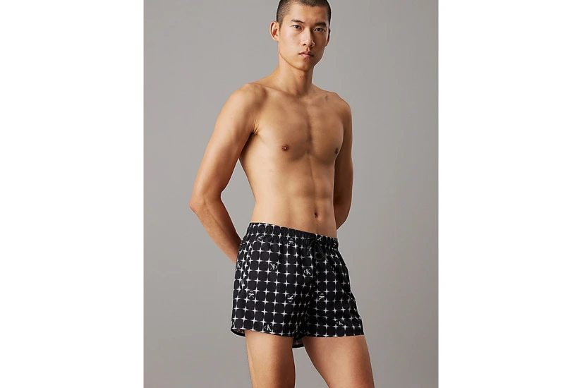 Calvin Klein Monogram Drawstring-Print Ανδρικό Μαγιό Σορτς