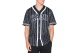 Karl Kani Serif Pinstripe Baseball Shirt Ανδρικό Κοντομάνικο Πουκάμισο Μαύρο, Λευκό