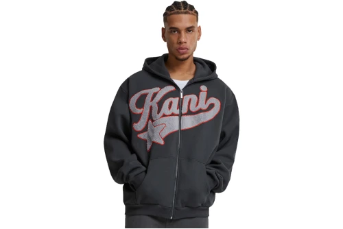 Karl Kani Star Logo Os Full Zip Ζακέτα Βαμβακερή Ανδρική (KM243-018-1 ANTHRACITE)