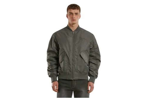 Karl Kani Small Signature Distressed Μπουφάν Bomber Ανδρικό (KM243-042-2 BLACK)