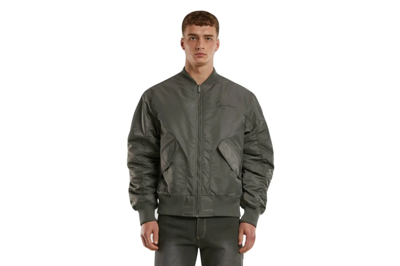 Karl Kani Small Signature Distressed Ανδρικό Bomber Μπουφάν