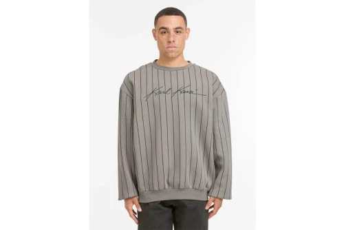 Karl Kani Autograph Pinstripe Μπλούζα Με Λαιμόκοψη Ανδρική (KM253-057-1)