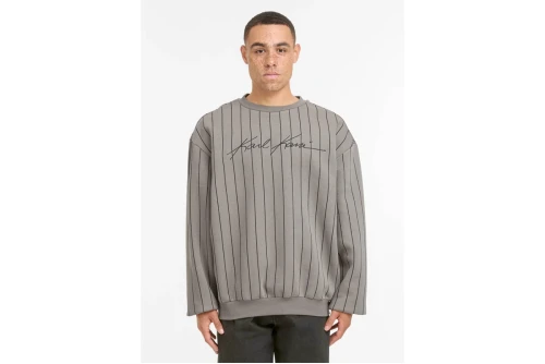 Karl Kani Autograph Pinstripe Μπλούζα Με Λαιμόκοψη Ανδρική (KM253-057-1)