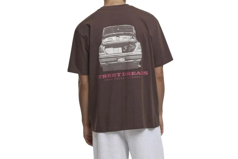 Karl Kani Slogan Boxy Print Ανδρικό Κοντομάνικο T-Shirt Καφέ