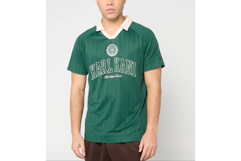 Karl Kani Heritage Pinstripe Soccer Jersey Ανδρικό Κοντομάνικο T-Shirt Πράσινο