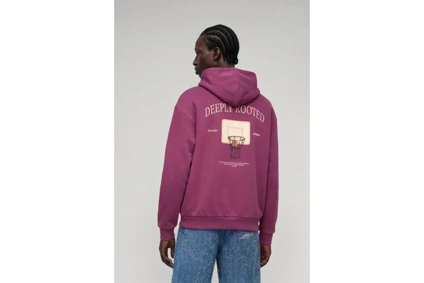 Karl Kani Signature Hoop Oversized Ανδρικό Φούτερ με Κουκούλα Βιολετί