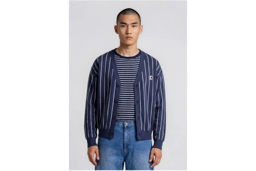 Karl Kani Pinstripe Jacquard Cropped Ζακέτα Πλεκτή Ανδρική (KM263-038-1)