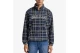 Karl Kani Victorian Check Teddy Troyer Ανδρική Μακρυμάνικη Μπλούζα Fleece με Φερμουάρ Μπλε Σκούρο, Λευκό