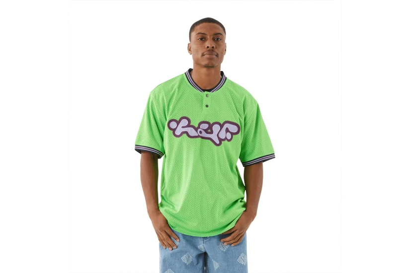 HUF Halftime Henley Ανδρικό Κοντομάνικο T-Shirt Πράσινο