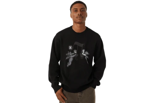Huf Song Intarsia Μπλούζα Πλεκτή Ανδρική (KN00507 BLACK)