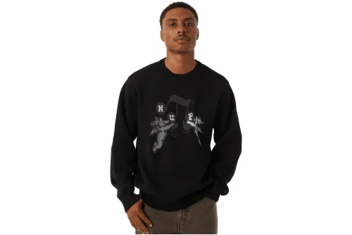 Huf Song Intarsia Μπλούζα Πλεκτή Ανδρική (KN00507 BLACK)