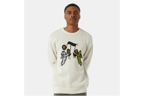 Huf Song Intarsia Μπλούζα Πλεκτή Ανδρική (KN00507 LINEN)