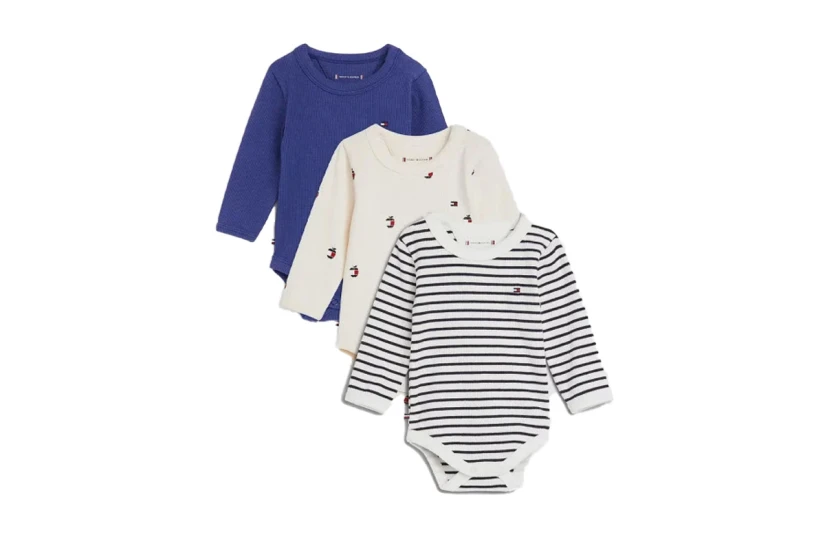Tommy Jeans Baby Body Giftbox Σετ Κορμάκια 3-Τεμάχια (KN0KN01585 C88)