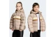 Adidas Originals Blocking Παιδικό Μπουφάν Puffer με Κουκούλα Μπεζ, Κίτρινο, Καφέ