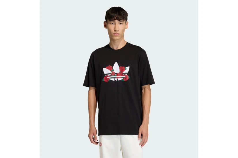 Adidas Originals Trefoil Series Roses Ανδρικό Κοντομάνικο T-Shirt Μαύρο
