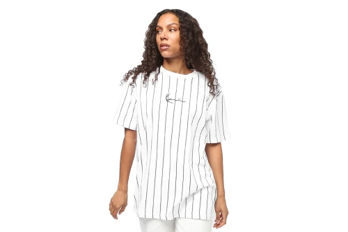 Karl Kani Small Signature Essential Pinstripe Os T-Shirt Γυναικείο (KW-TE021-002-02)