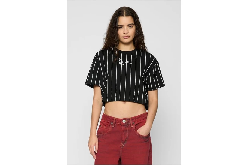 Karl Kani Small Signature Essential Γυναικεία Κοντομάνικη Cropped Μπλούζα