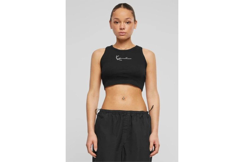 Karl Kani Small Signature Essential Γυναικεία Αμάνικη Cropped Μπλούζα