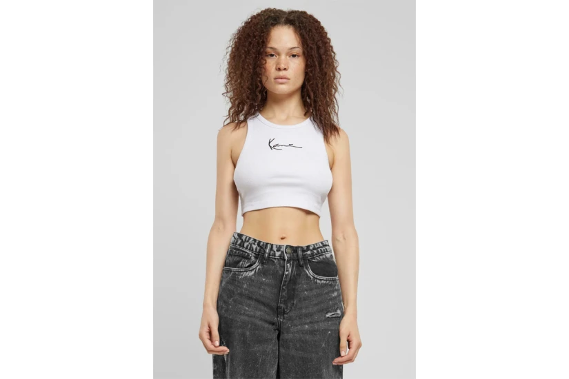 Karl Kani Small Signature Essential Γυναικεία Αμάνικη Cropped Μπλούζα