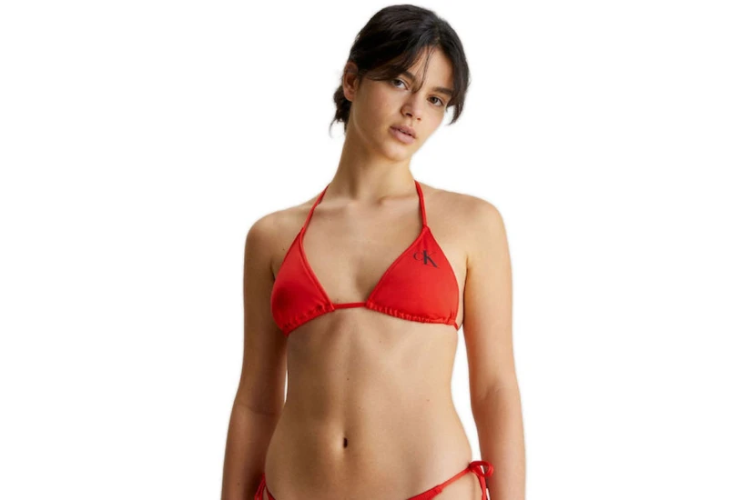 Calvin Klein Triangle-Rp Γυναικείο Μαγιό Bikini Top Κόκκινο