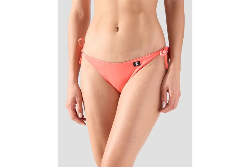 Calvin Klein Monogram Γυναικείο Μαγιό Bikini Bottom Κοραλλί