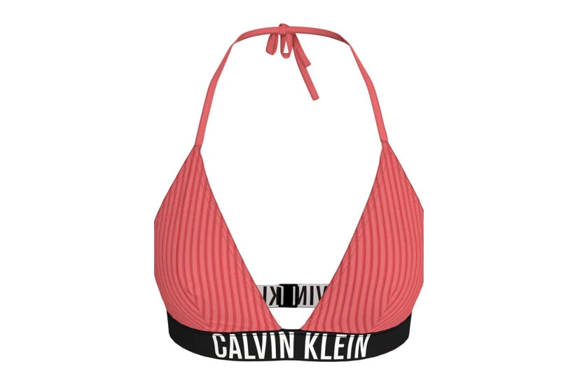 Calvin Klein Intense Power Triangle Γυναικείο Μαγιό Bikini Top Κοραλλί