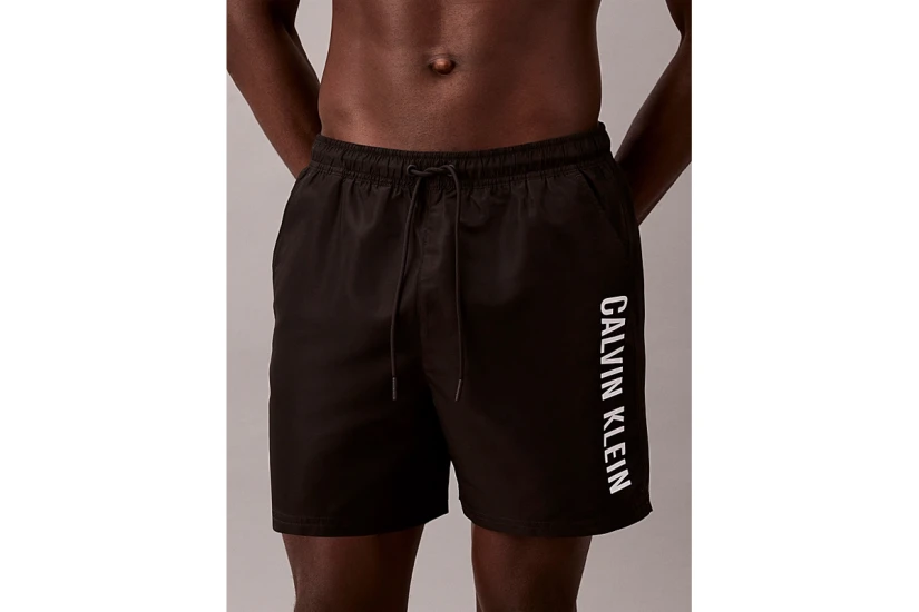 Calvin Klein Intense Power Medium Drawstring Ανδρικό Μαγιό Σορτς Μαύρο, Λευκό