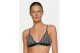 Calvin Klein Icon Γυναικείο Μαγιό Bikini Top Μαύρο, Λευκό