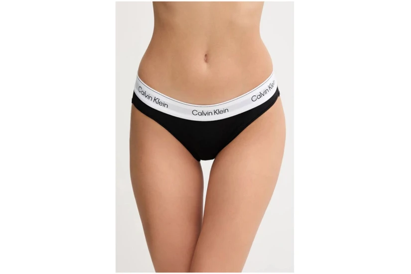 Calvin Klein Icon Cotton Modal Γυναικείο Εσώρουχο Σλιπ Μαύρο, Λευκό