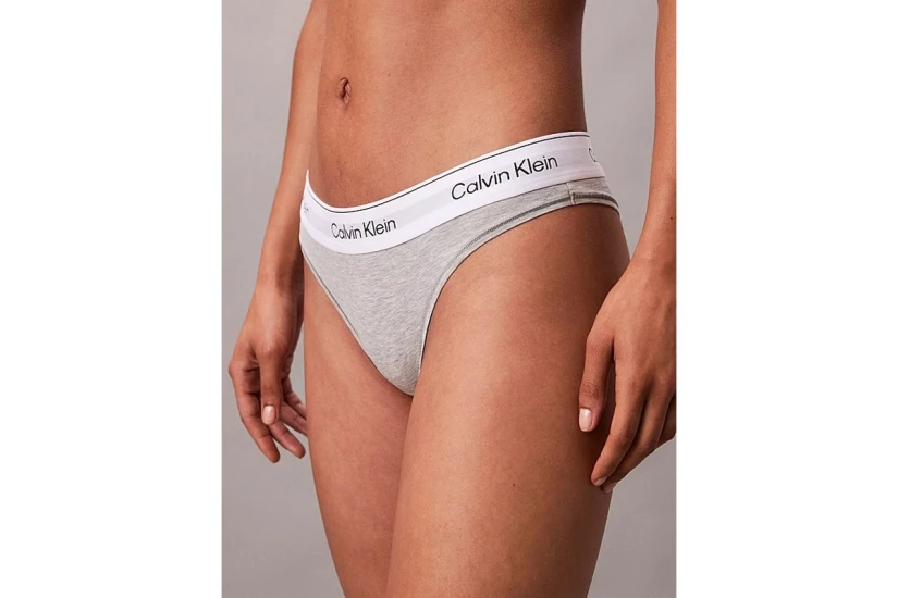 Calvin Klein Icon Cotton Modal Γυναικείο Brazilian Εσώρουχο Γκρι, Λευκό