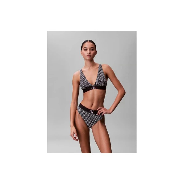 Calvin Klein Triangle Graphic Monogram Bralette Γυναικείο (LV00QF8703 2Y1)