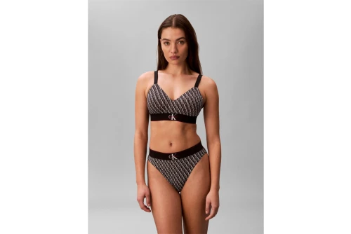 Calvin Klein Lightly Lined Graphic Monogram Bralette Γυναικείο (LV00QF8877 2Y1)