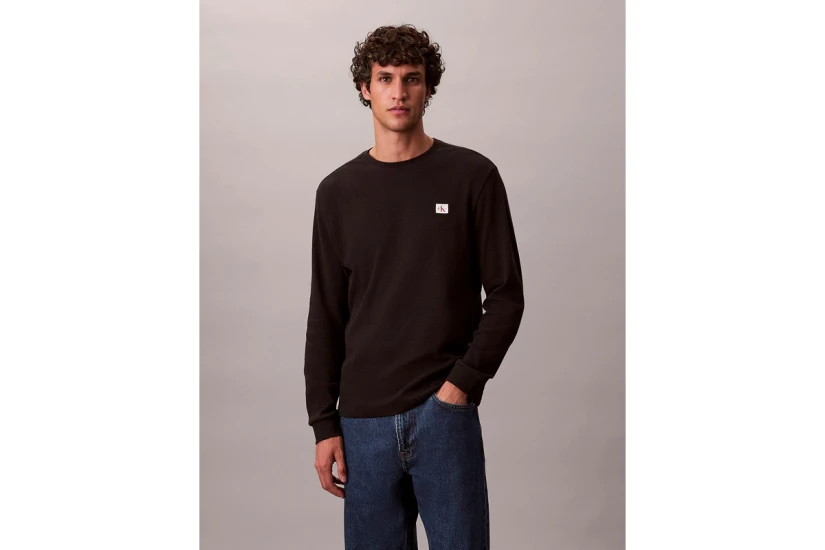 Calvin Klein Ανδρική Μακρυμάνικη Μπλούζα Μαύρη