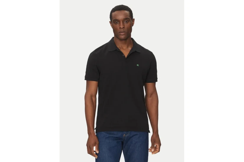 Calvin Klein Ανδρικό Κοντομάνικο Polo T-Shirt Μαύρο